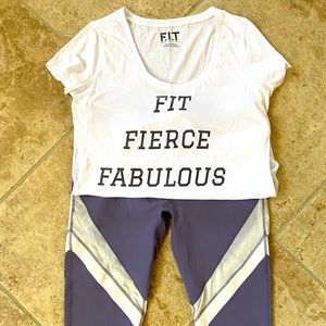 Fabletics leggings and t shirt